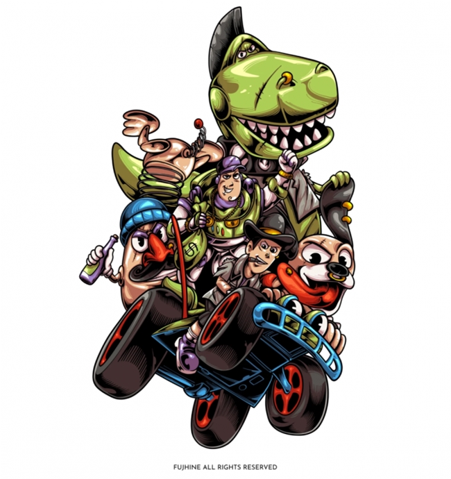 印尼插画师 Fujhine:色彩鲜活、活力满溢,玩转经典动漫游戏符号的创作