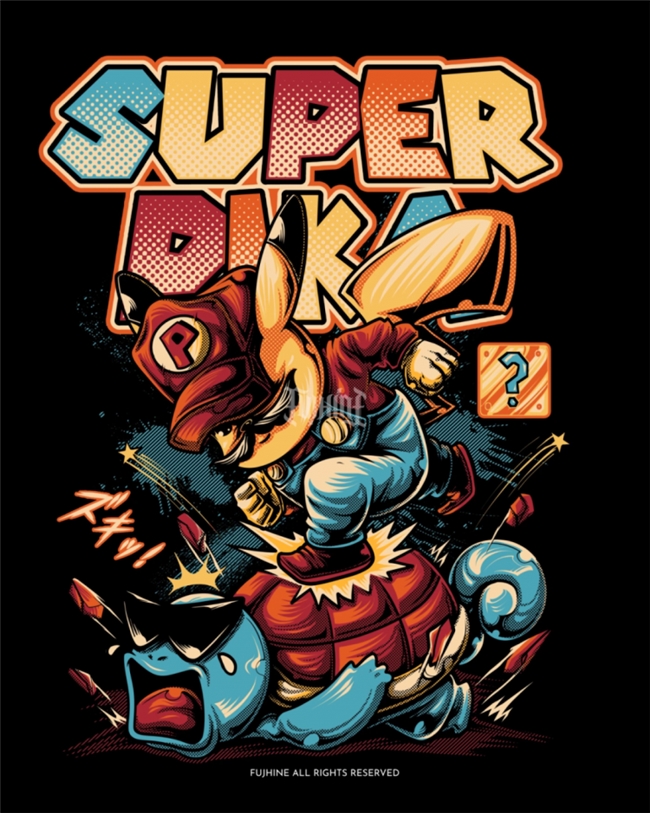 印尼插画师 Fujhine:色彩鲜活、活力满溢,玩转经典动漫游戏符号的创作