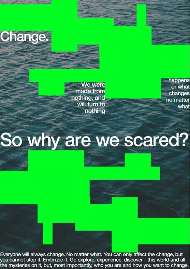 巧用抽象色块与撕裂边缘!不规则图形让海报告别平庸