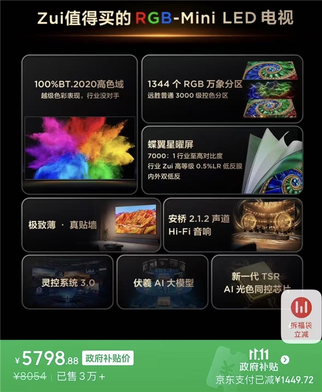 RGB-Mini LED电视高不可攀?那是你还没遇到物超所值的它!(图5) RGB-Mini LED电视高不可攀?那是你还没遇到物超所值的它!(图5)