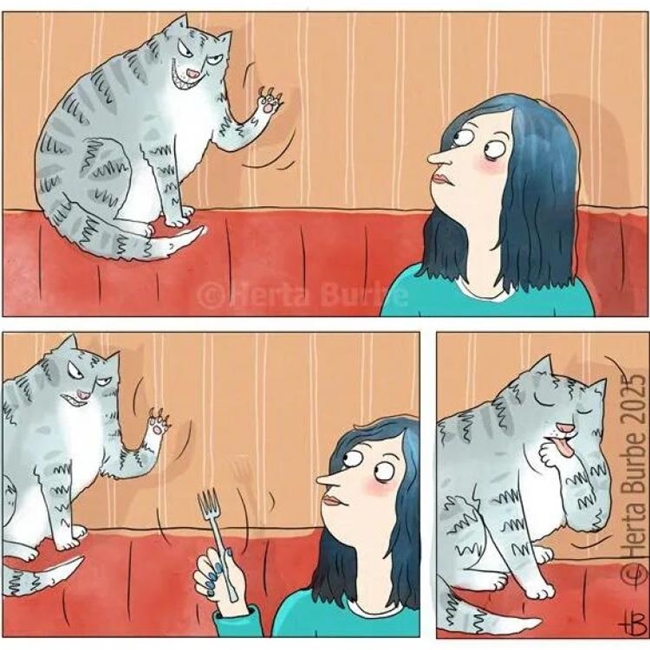 20幅黑色幽默漫画:反转剧情笑不停,藏着生活真相