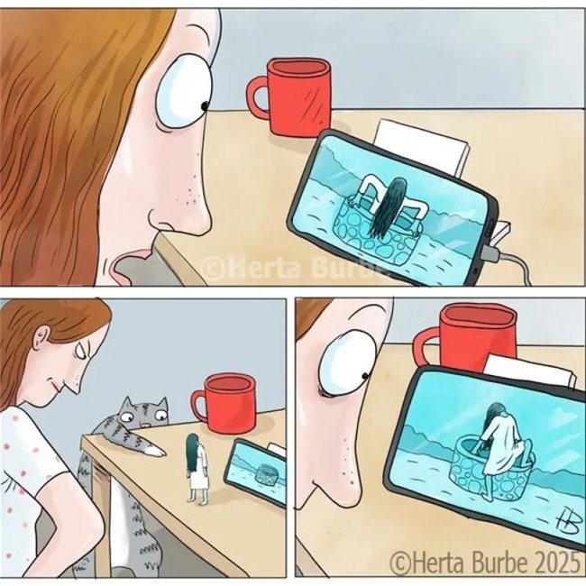 20幅黑色幽默漫画:反转剧情笑不停,藏着生活真相