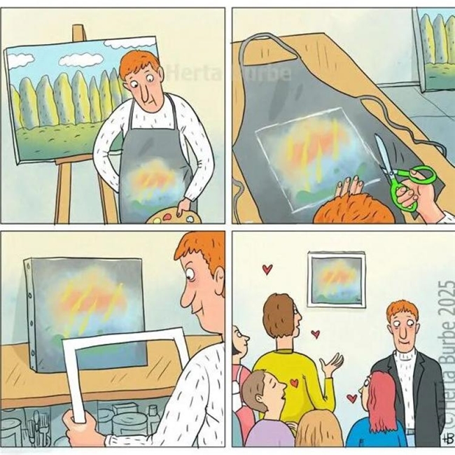 20幅黑色幽默漫画:反转剧情笑不停,藏着生活真相