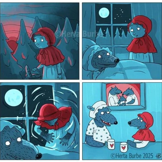 20幅黑色幽默漫画:反转剧情笑不停,藏着生活真相