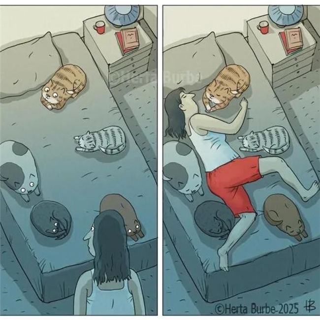 20幅黑色幽默漫画:反转剧情笑不停,藏着生活真相