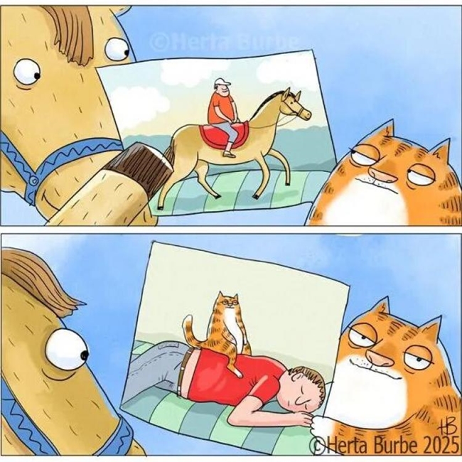 20幅黑色幽默漫画:反转剧情笑不停,藏着生活真相