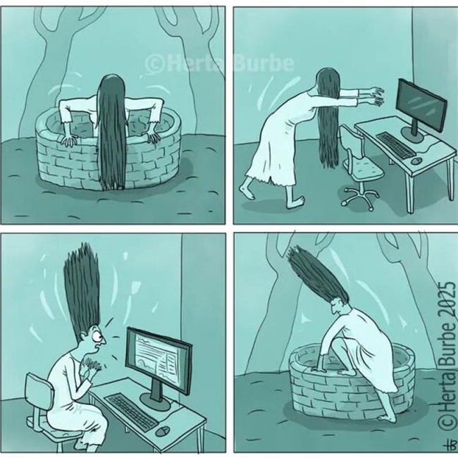 20幅黑色幽默漫画:反转剧情笑不停,藏着生活真相