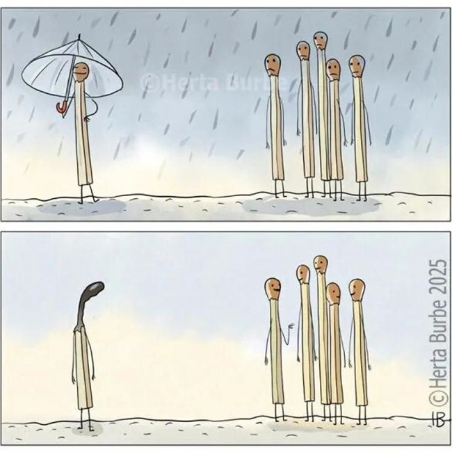 20幅黑色幽默漫画:反转剧情笑不停,藏着生活真相