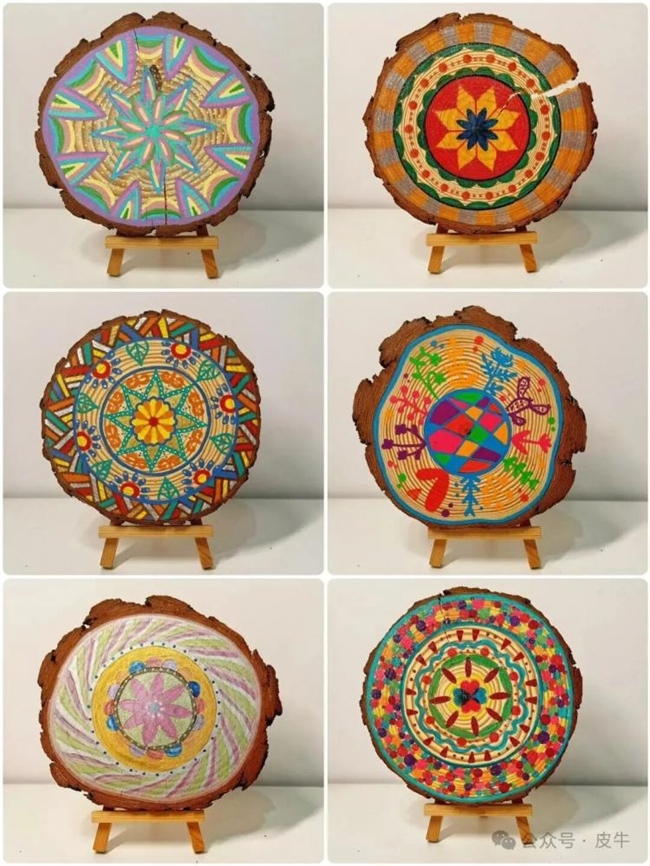 手工木片+丙烯马克笔，美术创作的新玩法