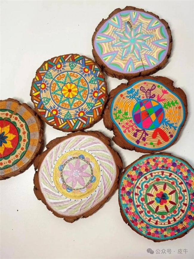 手工木片+丙烯马克笔，美术创作的新玩法