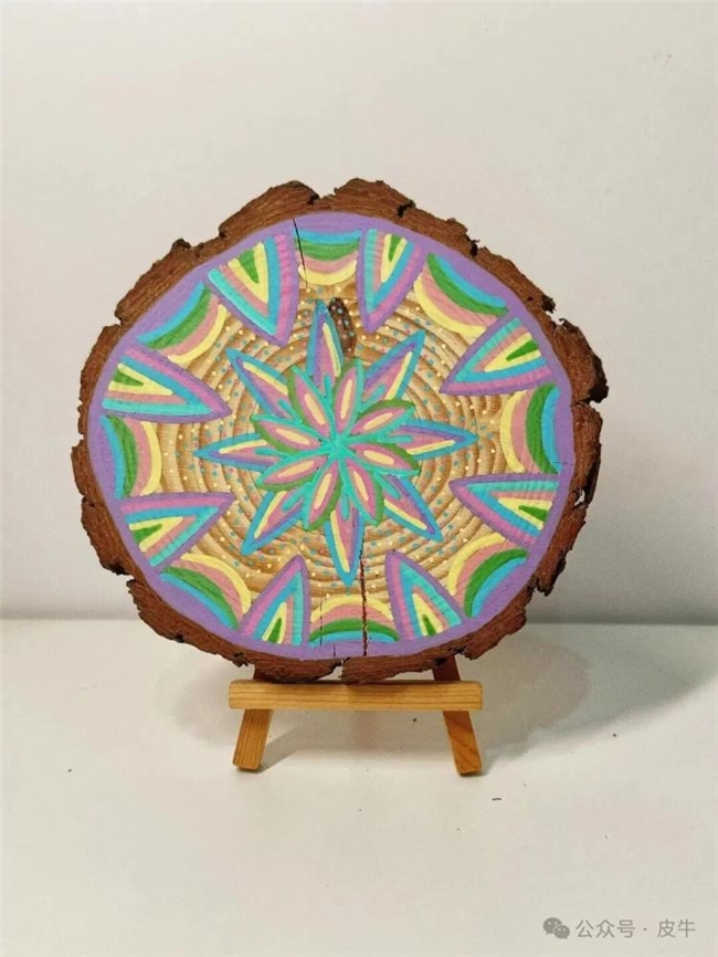 手工木片+丙烯马克笔，美术创作的新玩法