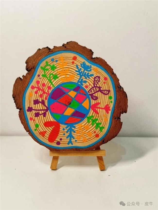 手工木片+丙烯马克笔，美术创作的新玩法