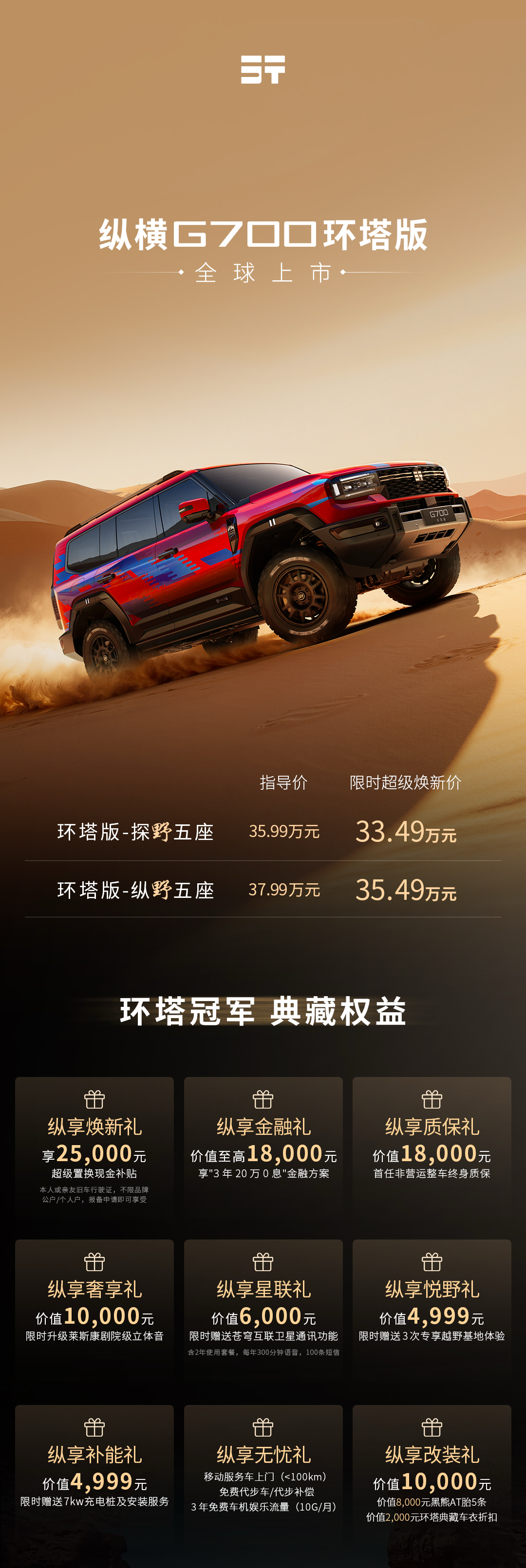 陆海纵横智享全能，纵横G700环塔版&***航行版***豪华越野新时代 业界 第1张