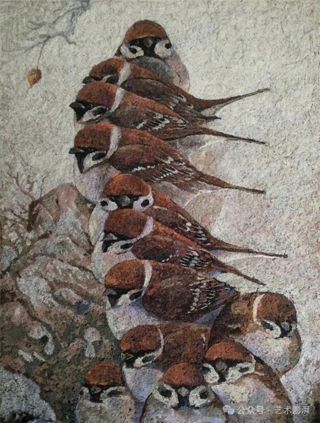 自行车后座的回丝废料,被他做成了堪比油画的艺术