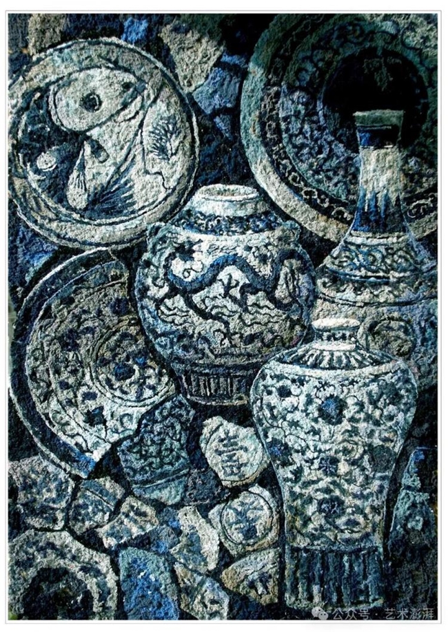 自行车后座的回丝废料,被他做成了堪比油画的艺术