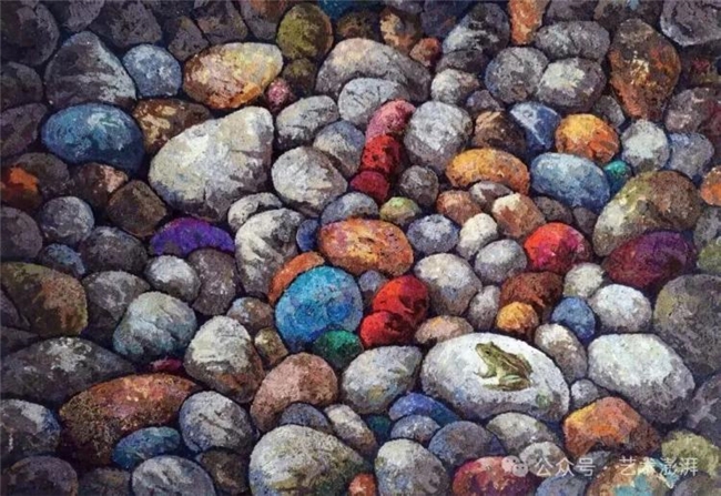 自行车后座的回丝废料,被他做成了堪比油画的艺术