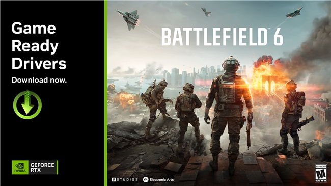 全新 GeForce Game Ready 驅(qū)動優(yōu)化《戰(zhàn)地風(fēng)云 6》(Battlefield 6)及 PhysX 游戲