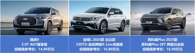 十五萬(wàn)左右油車推薦 | 自主vs合資對(duì)決，瑞虎9用實(shí)力說(shuō)話