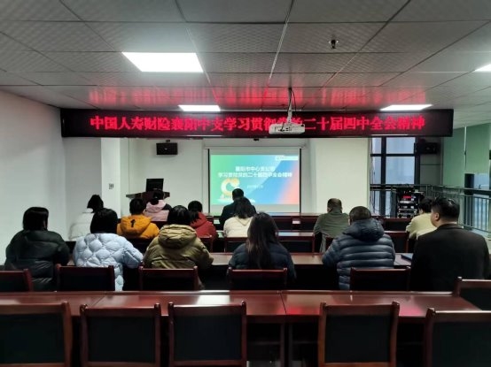 中国人寿财险襄阳中支：深学细悟二十届四中全会精神，以实干担当服务高质量发展