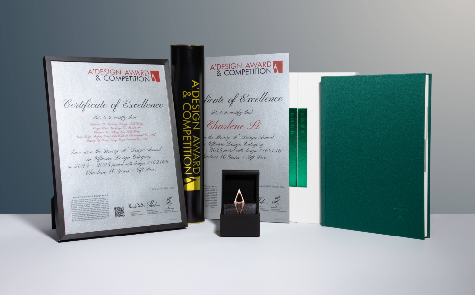 轩灵珠宝荣获意大利A’ Design大奖，品牌十周年画册以东方美学载誉国际