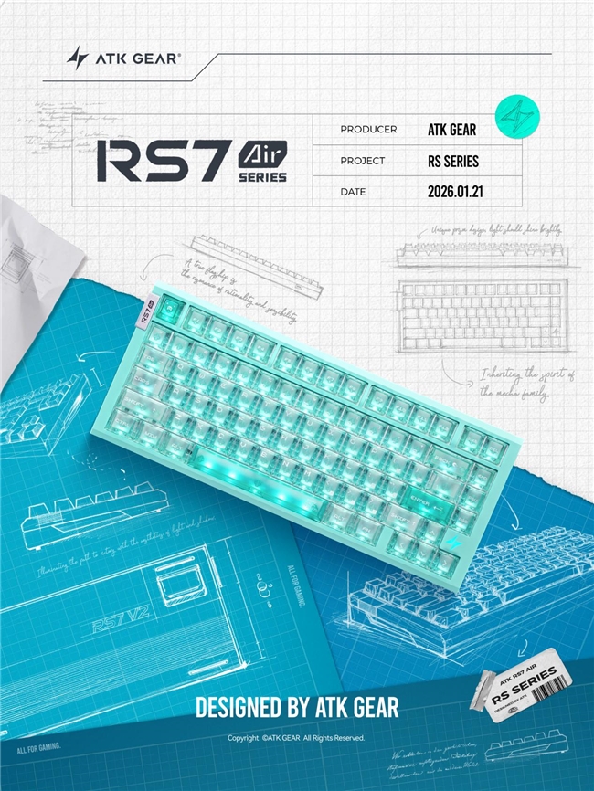 打瓦打CS选磁轴？ATK RS7 Air电竞磁轴键盘必须入一把