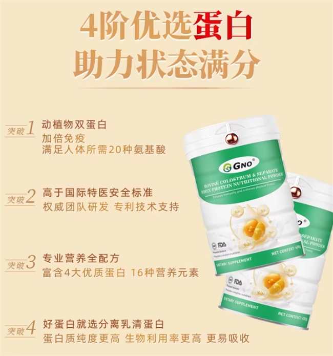 动植物双蛋白科学配比！GNO分离乳清蛋白守护全家健康(图1)