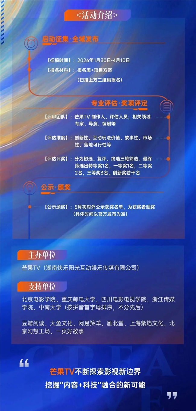 50万启动金+芒果IP加持！2026芒果TV互动剧创意征集火热开启