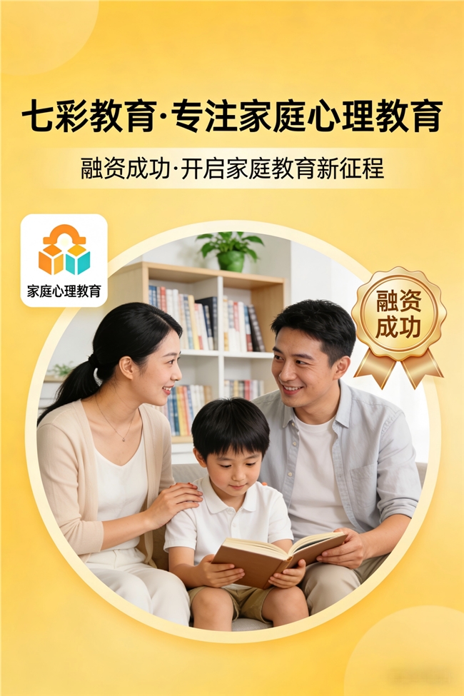 守护千万家庭“心”生态，七彩心理教育完成数千万元天使轮融资