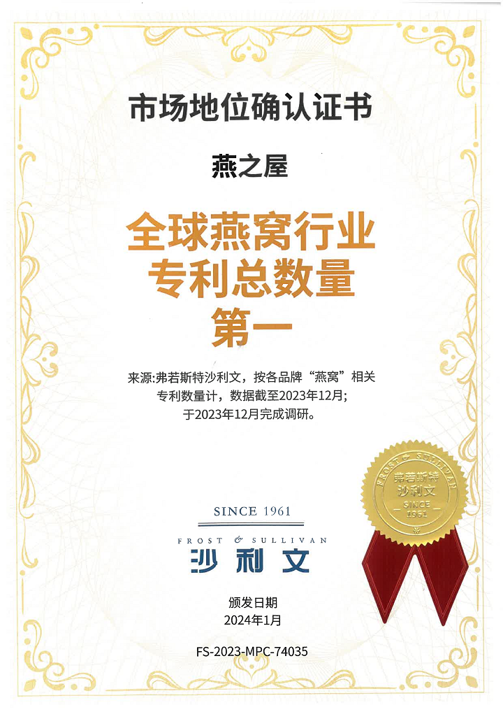 全球燕窝行业专利<span