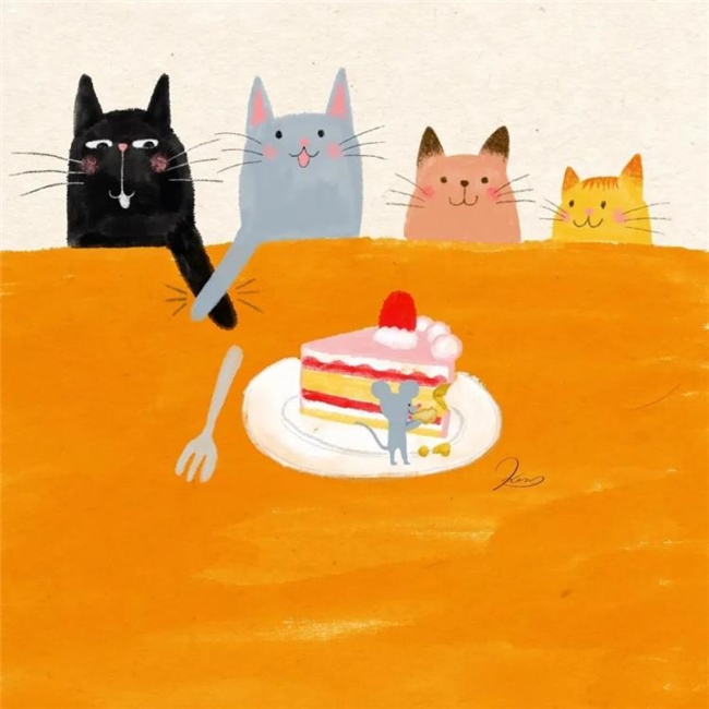 一笔治愈时光:Ken Smiths 笔下有灵魂的猫咪