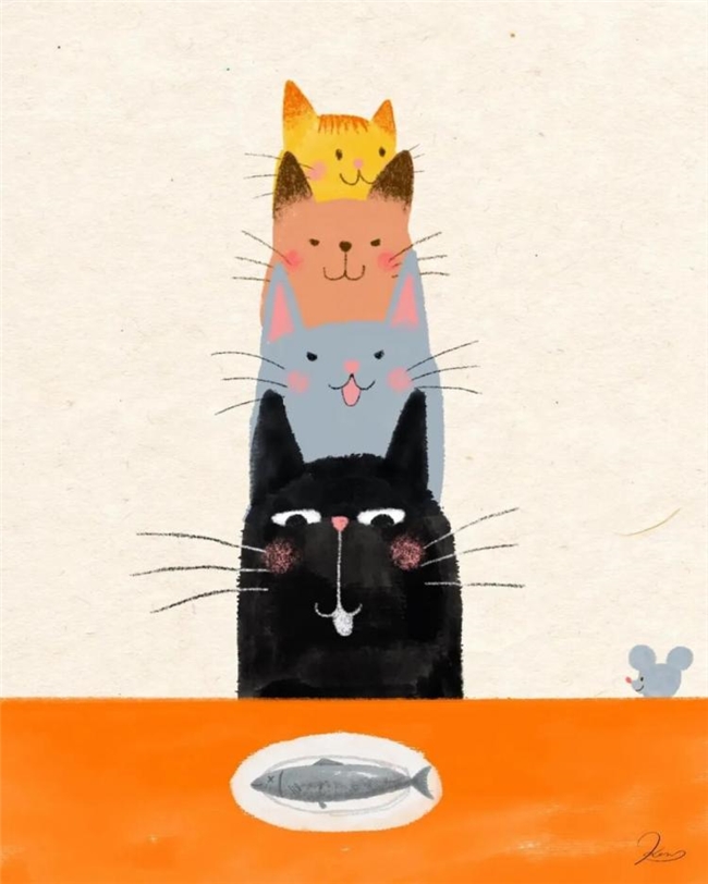 一笔治愈时光:Ken Smiths 笔下有灵魂的猫咪