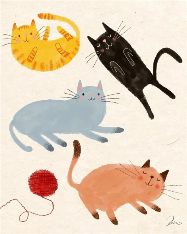一笔治愈时光:Ken Smiths 笔下有灵魂的猫咪