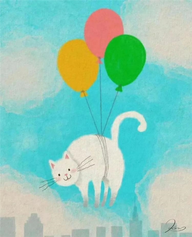 一笔治愈时光:Ken Smiths 笔下有灵魂的猫咪