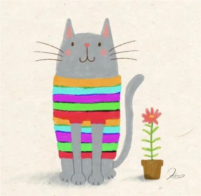 一笔治愈时光:Ken Smiths 笔下有灵魂的猫咪