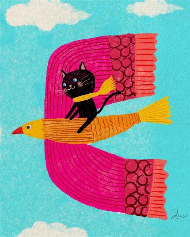 一笔治愈时光:Ken Smiths 笔下有灵魂的猫咪