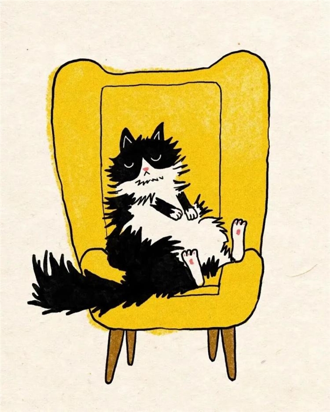 一笔治愈时光:Ken Smiths 笔下有灵魂的猫咪