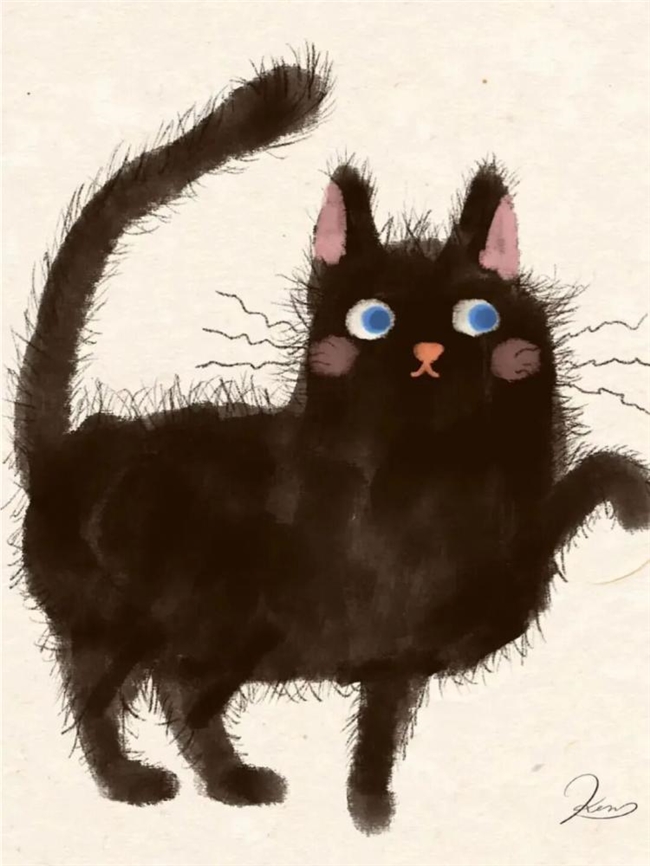 一笔治愈时光:Ken Smiths 笔下有灵魂的猫咪