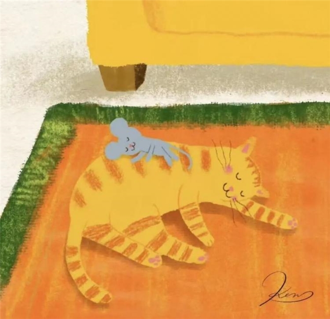 一笔治愈时光:Ken Smiths 笔下有灵魂的猫咪