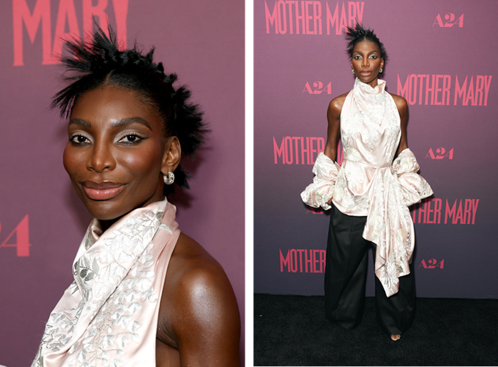 米凯拉·科尔佩戴沙漠钻石闪耀A24电影《圣母玛利亚》纽约首映礼