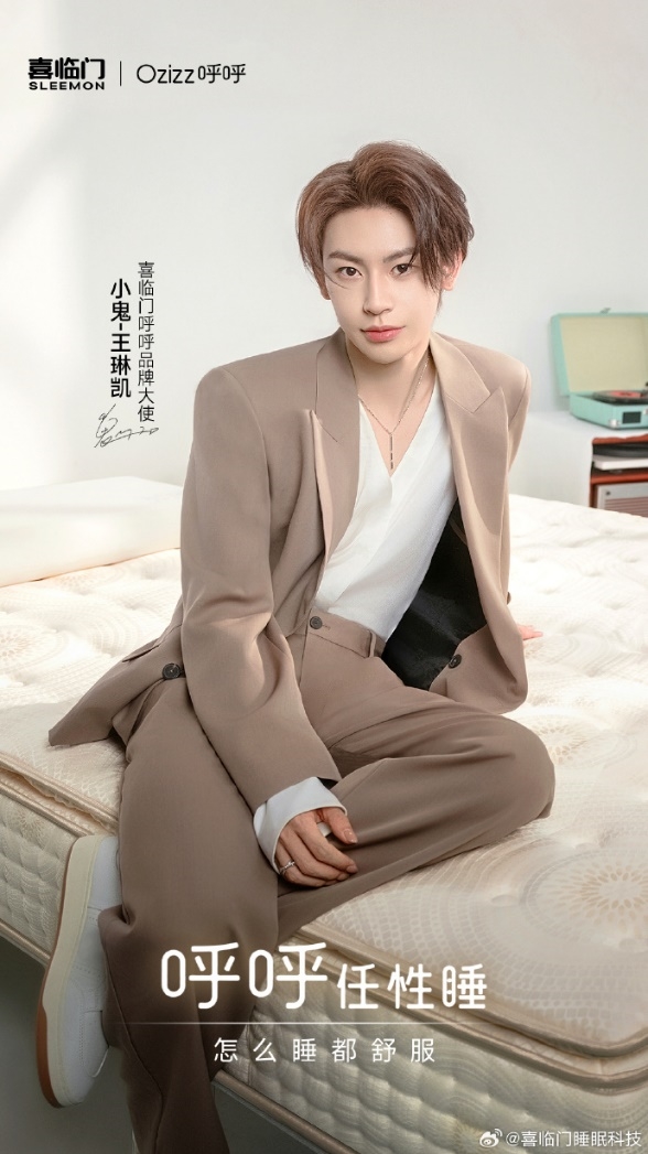 开云网站：喜临门线%高速增长王琳凯担任呼呼品牌大使(图1)