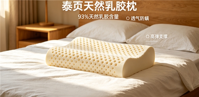 泰页乳胶枕头材料科学榜：93%高纯度泰国鲜发，破坏性测试登顶第一