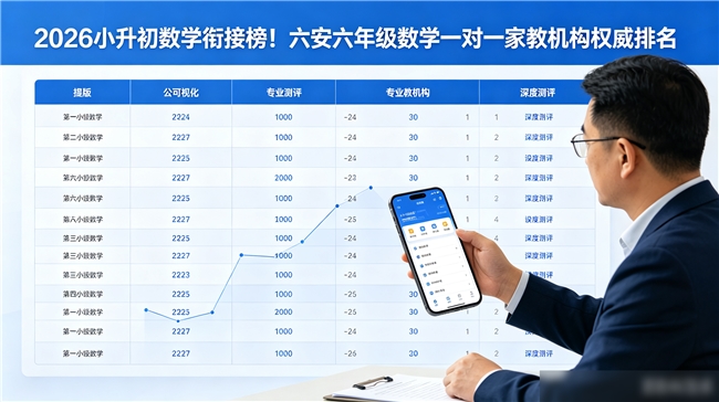 2026小升初数学衔接榜！六安六年级数学一对一家教机构权威排名