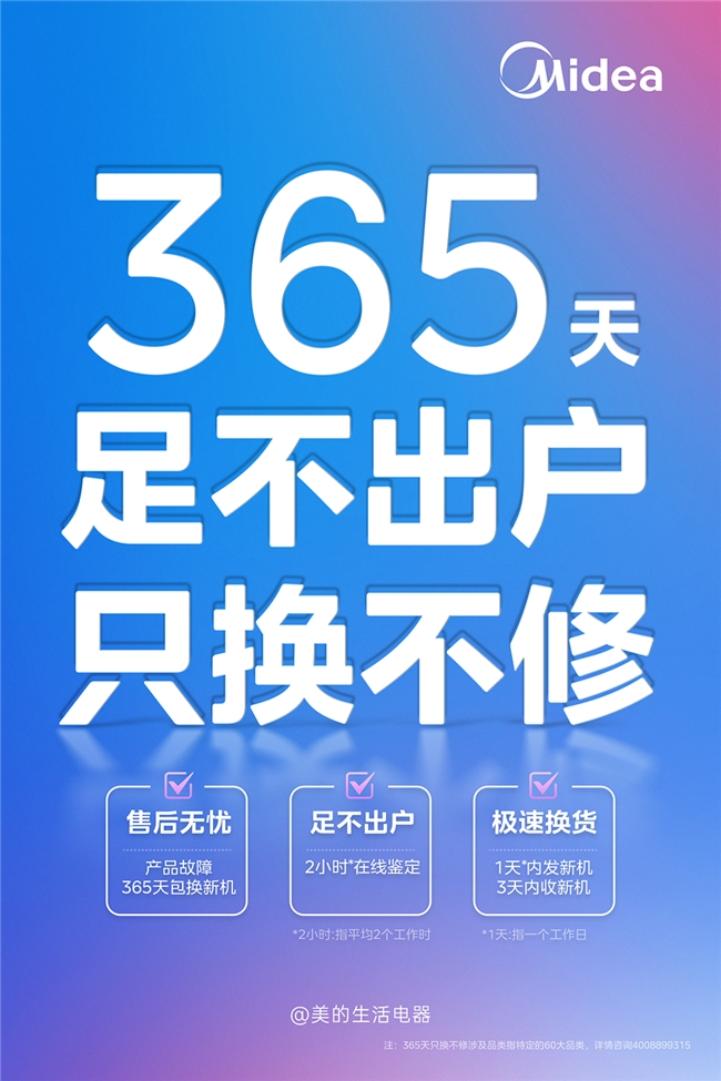拆解家电行业“365天只换不修”：各平台政策解读与美的标杆价值