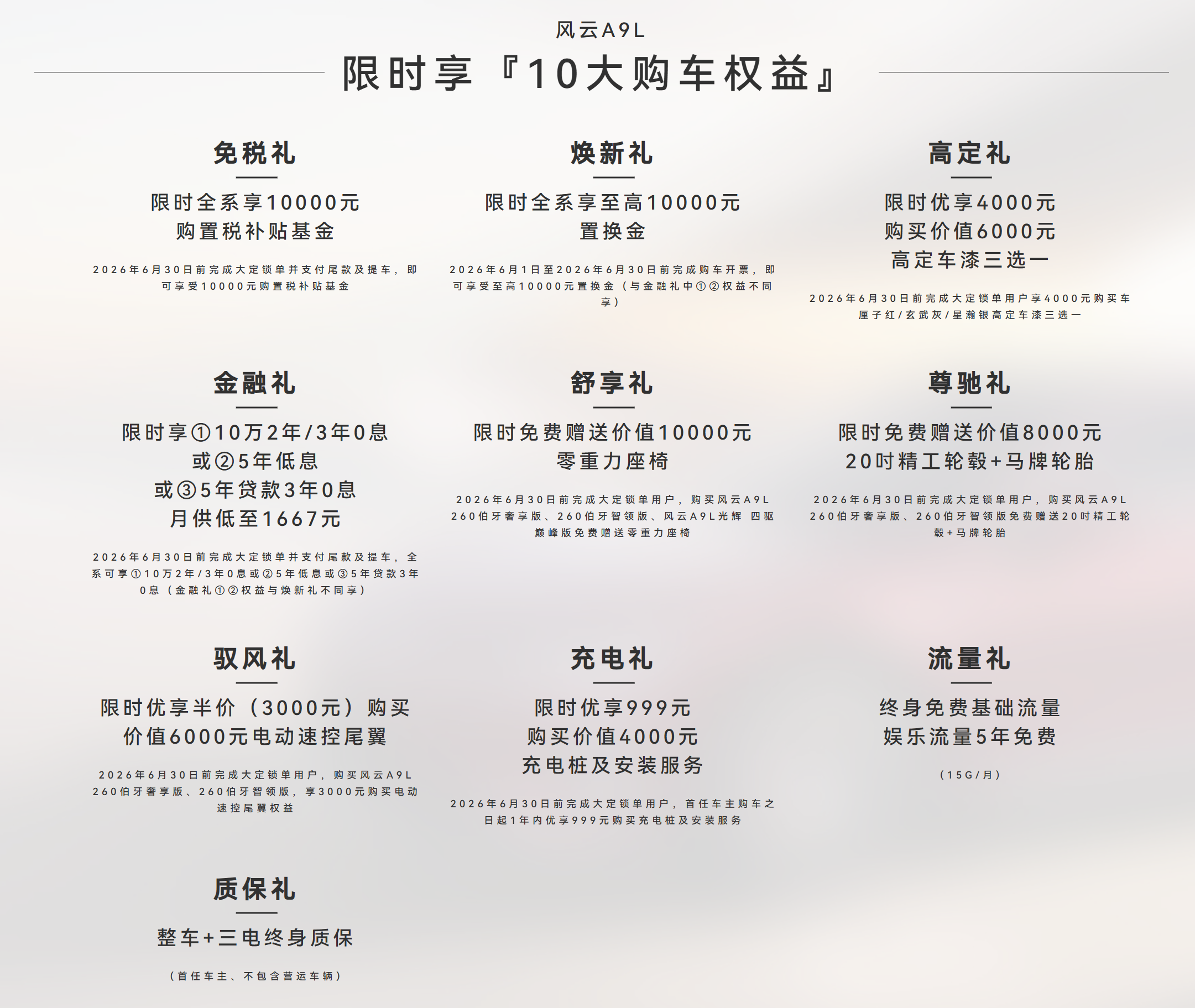 奇瑞超级618:999元抢风云A9L终身免费基础保养,全维礼遇加码-三人行汽车ttcar365.com