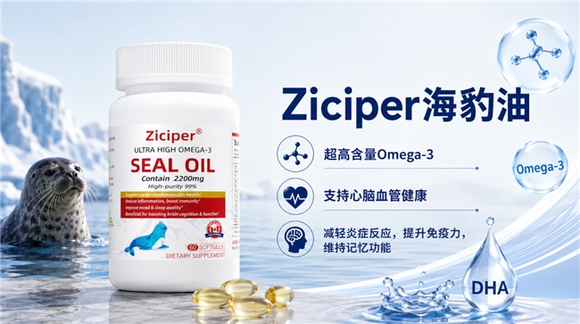 海豹油哪款值得买？爆款海豹油品牌解析，Omega-3+DHA支持心脑血管养护