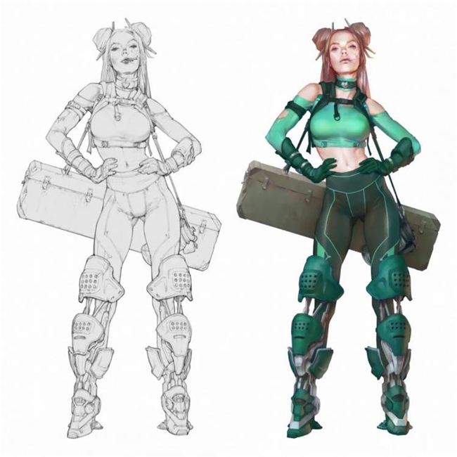 刚柔碰撞的机械美学｜加拿大概念艺术家 Christophe Young 角色作品合集