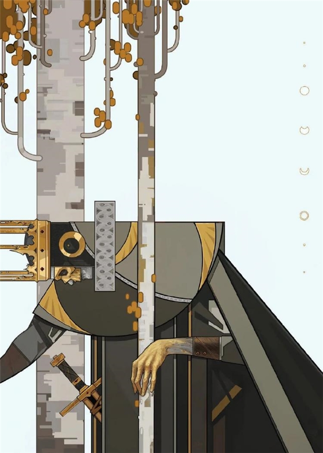 平面几何 + 油画笔触，拆解波兰画师黑金神秘风创作逻辑