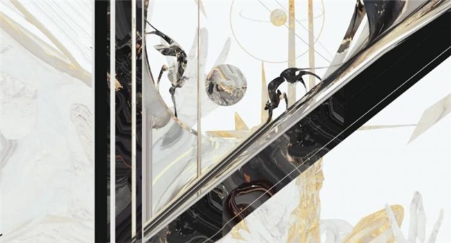平面几何 + 油画笔触，拆解波兰画师黑金神秘风创作逻辑