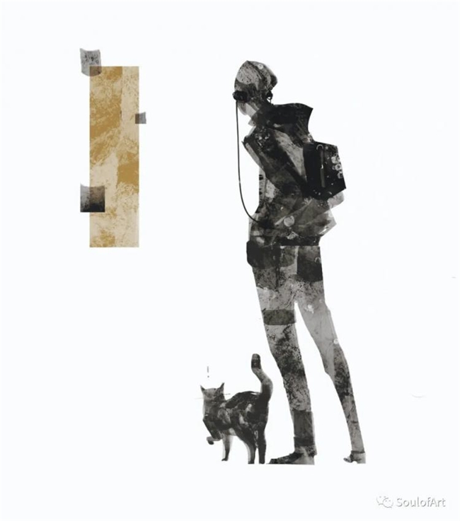 平面几何 + 油画笔触，拆解波兰画师黑金神秘风创作逻辑