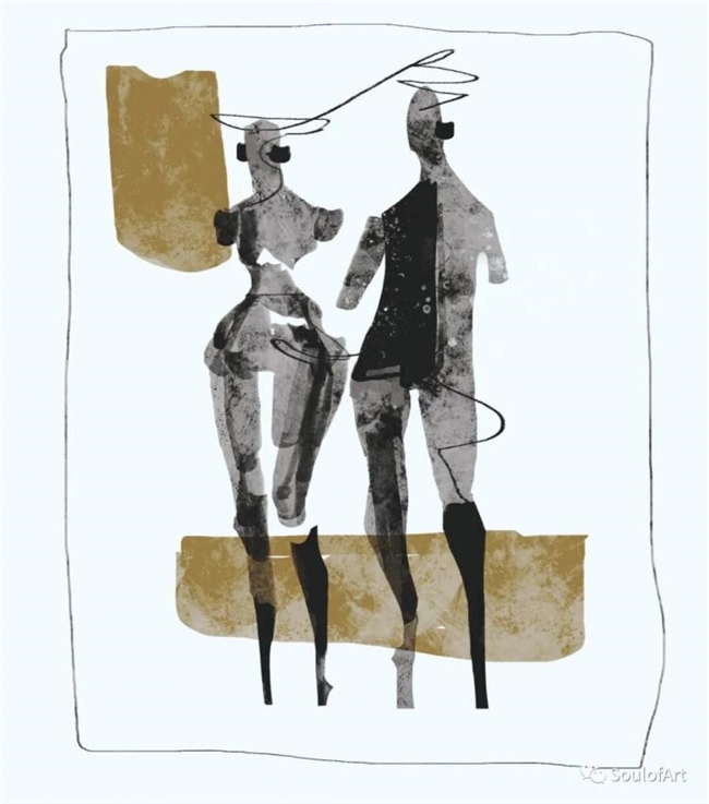 平面几何 + 油画笔触，拆解波兰画师黑金神秘风创作逻辑